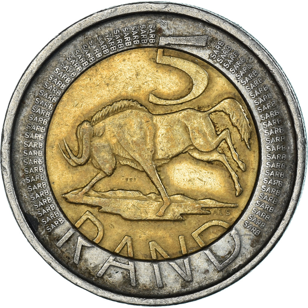 Moeda, África do Sul, 5 Rand, 2005