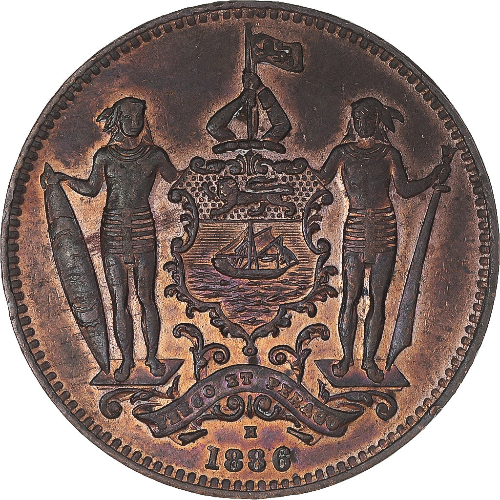 Monnaie, Bornéo du Nord, Cent, 1886, Heaton, Birmingham, TTB, Bronze, KM:2