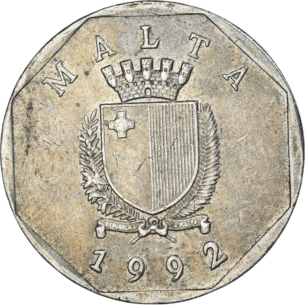 Coin, Malta, 50 Cents, 1992