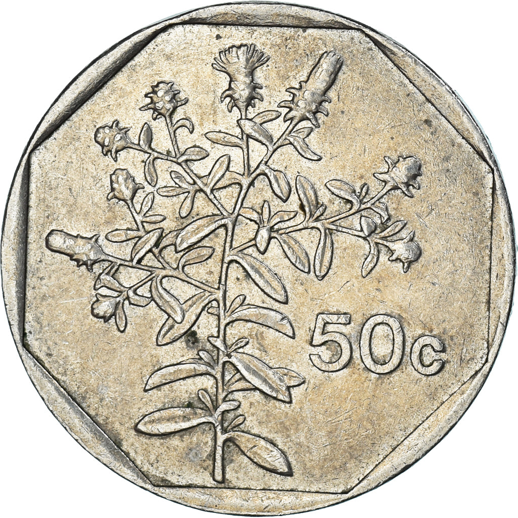 Coin, Malta, 50 Cents, 1992