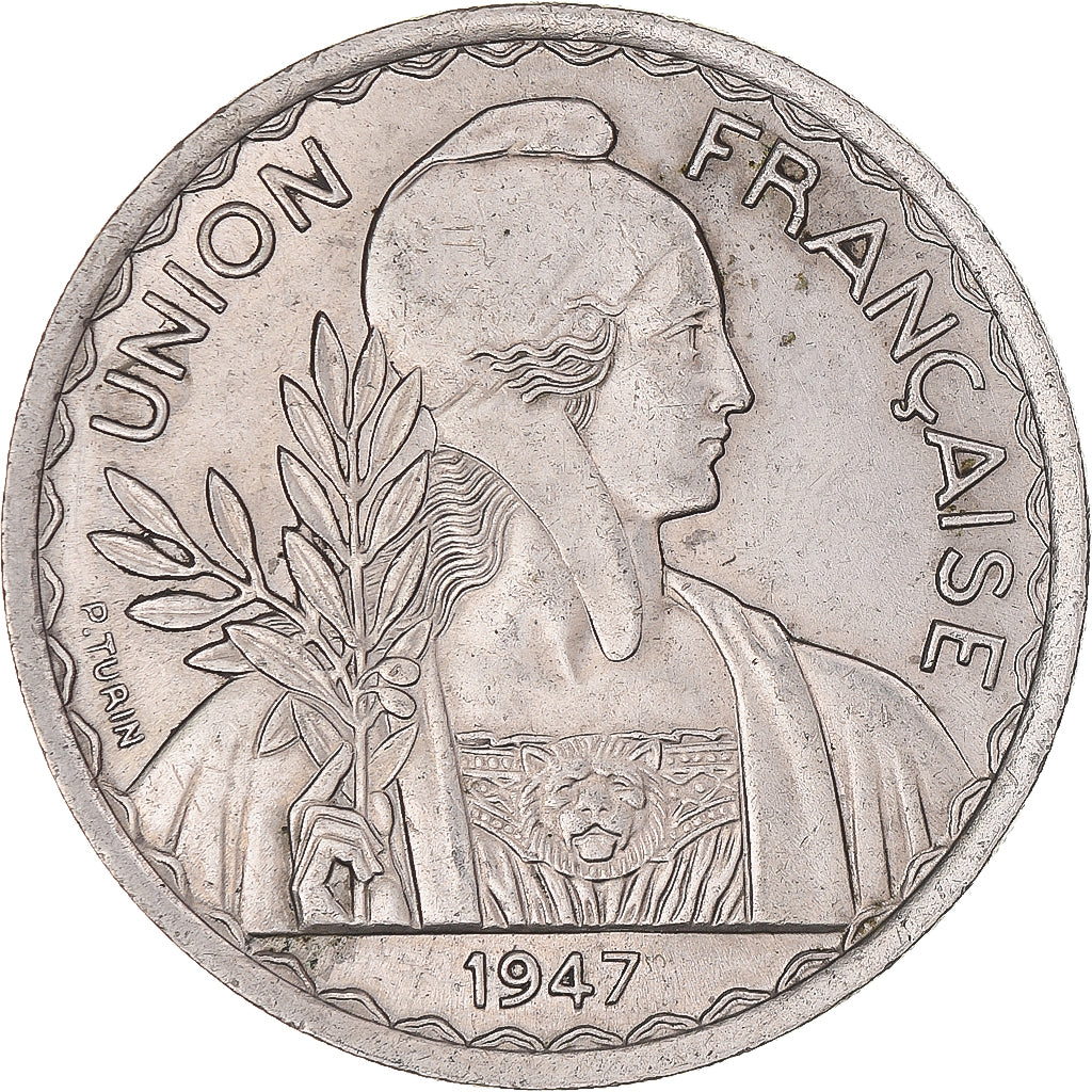 Coin, French Indochina, Piastre, 1947, Paris, AU(50-53), Copper-nickel, KM:32.1
