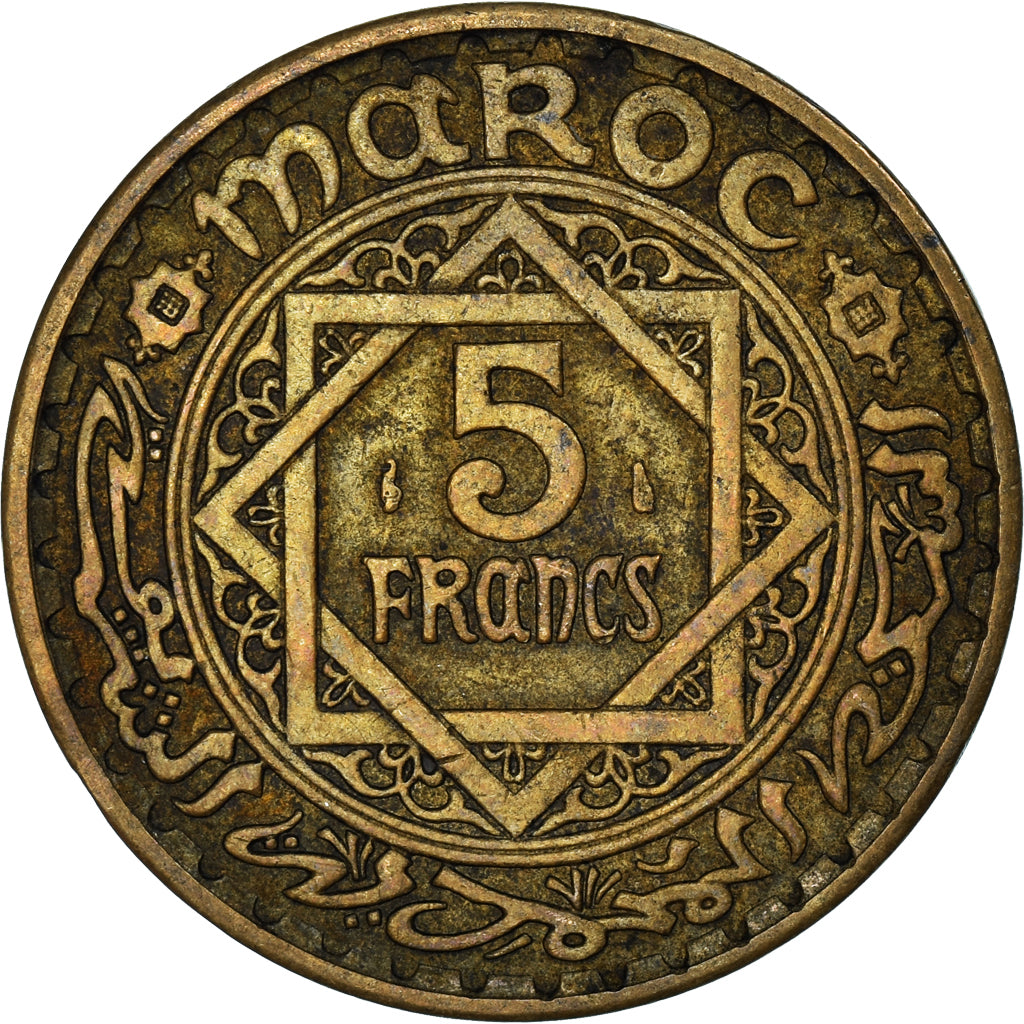Münze, Marokko, 5 Francs, 1365