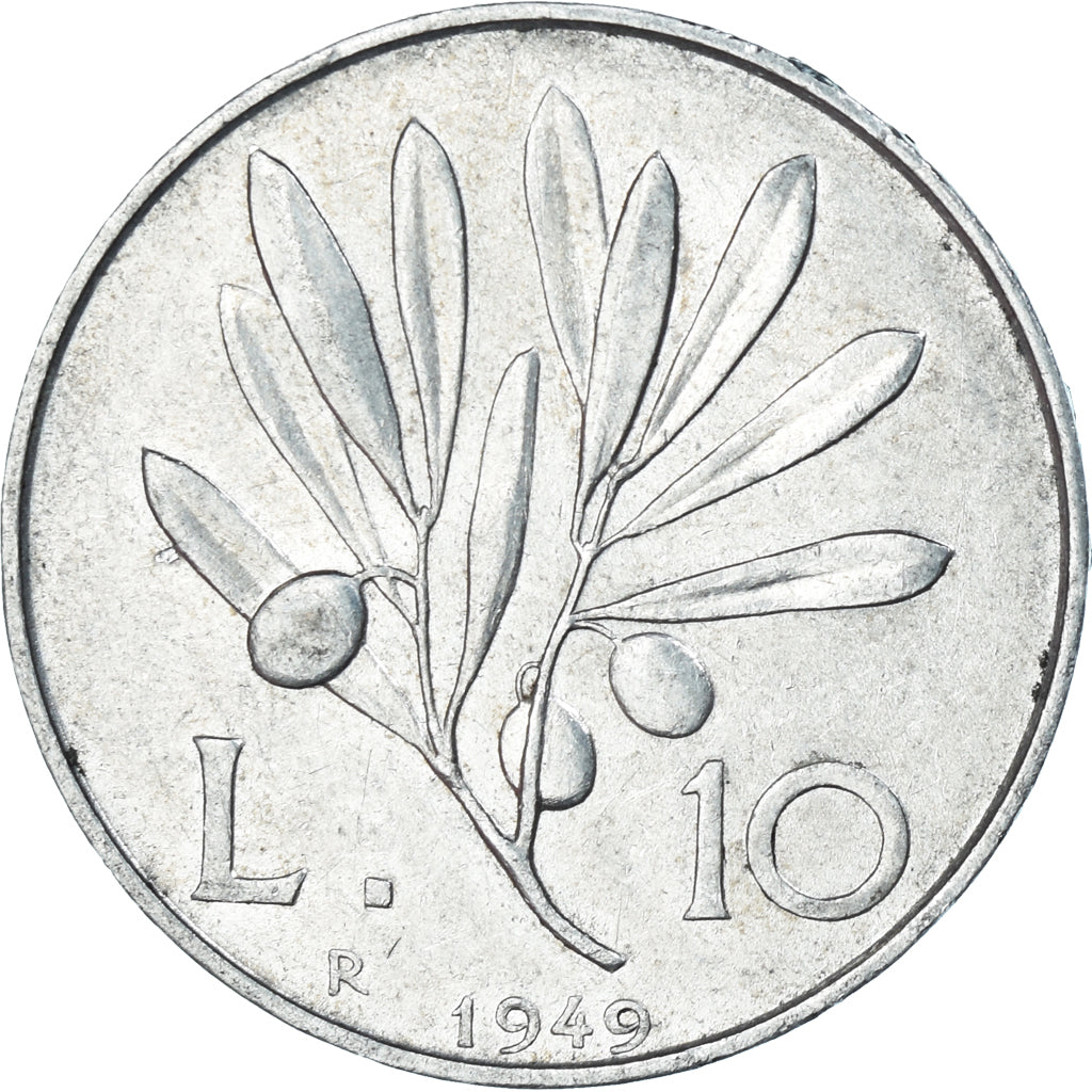 Moneda, Italia, 10 Lire, 1949