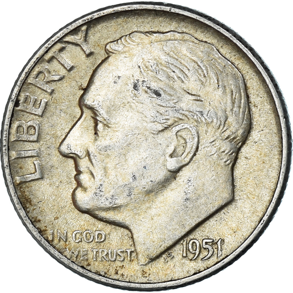 Coin, United States, Dime, 1951