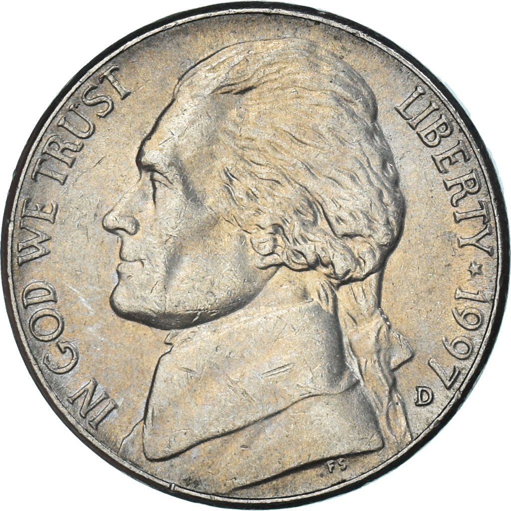 Moeda, Estados Unidos da América, 5 Cents, 1997