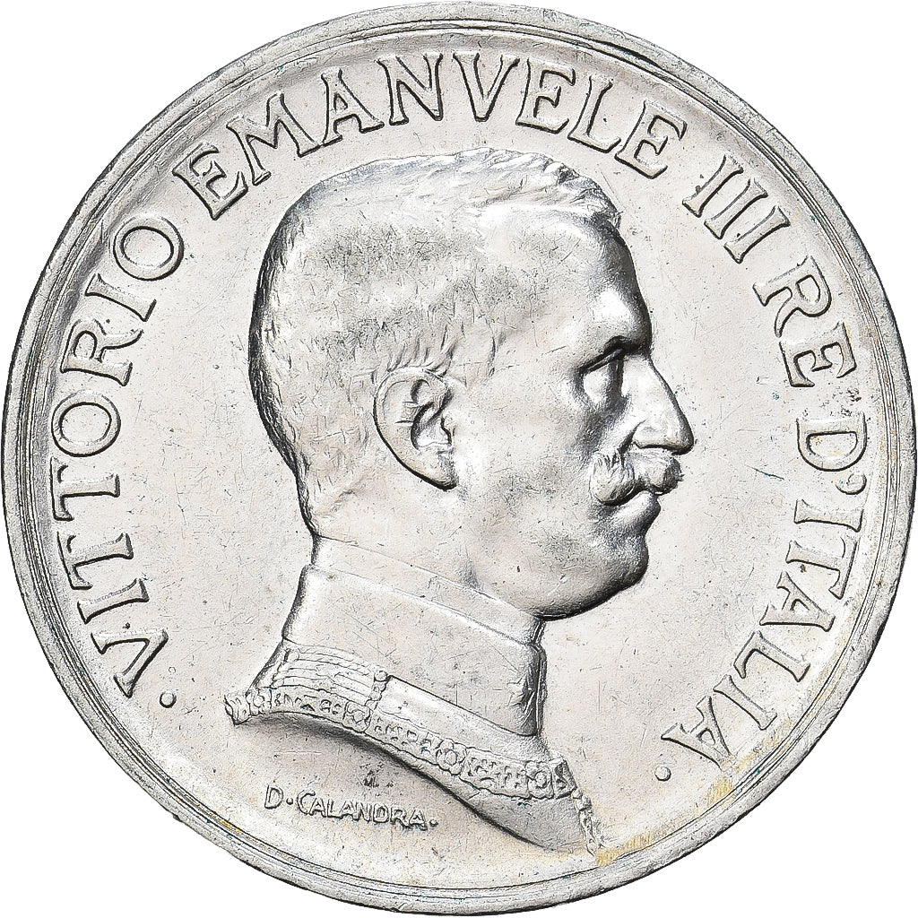 Moneta, Włochy, Vittorio Emanuele III, Lira, 1917, Rome, AU(55-58), Srebro