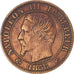 Coin, France, Napoleon III, 5 Centimes, 1856, Paris, AU(55-58), Bronze