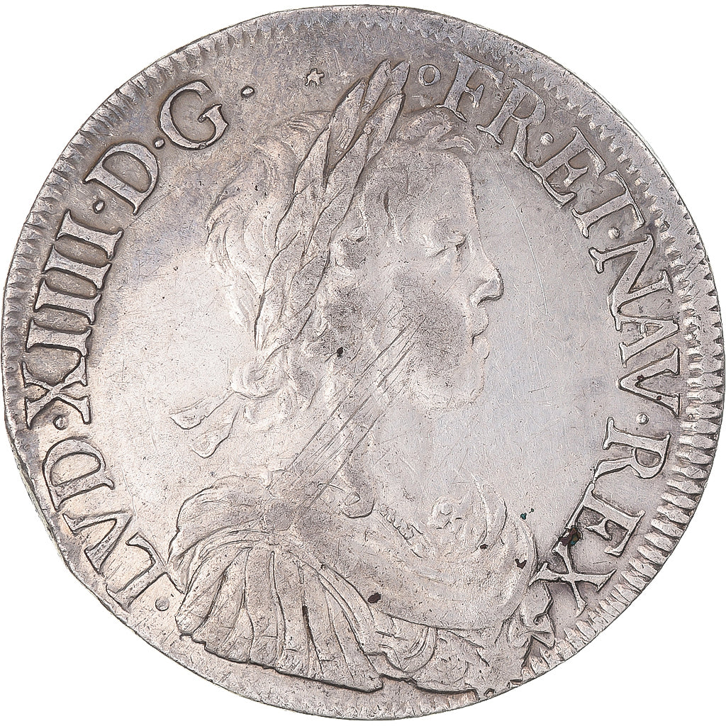 Coin, France, Louis XIV, Écu à la mèche longue, Ecu, 1652, Troyes, VF(30-35)