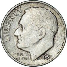 Moneda, Estados Unidos, Dime, 1951