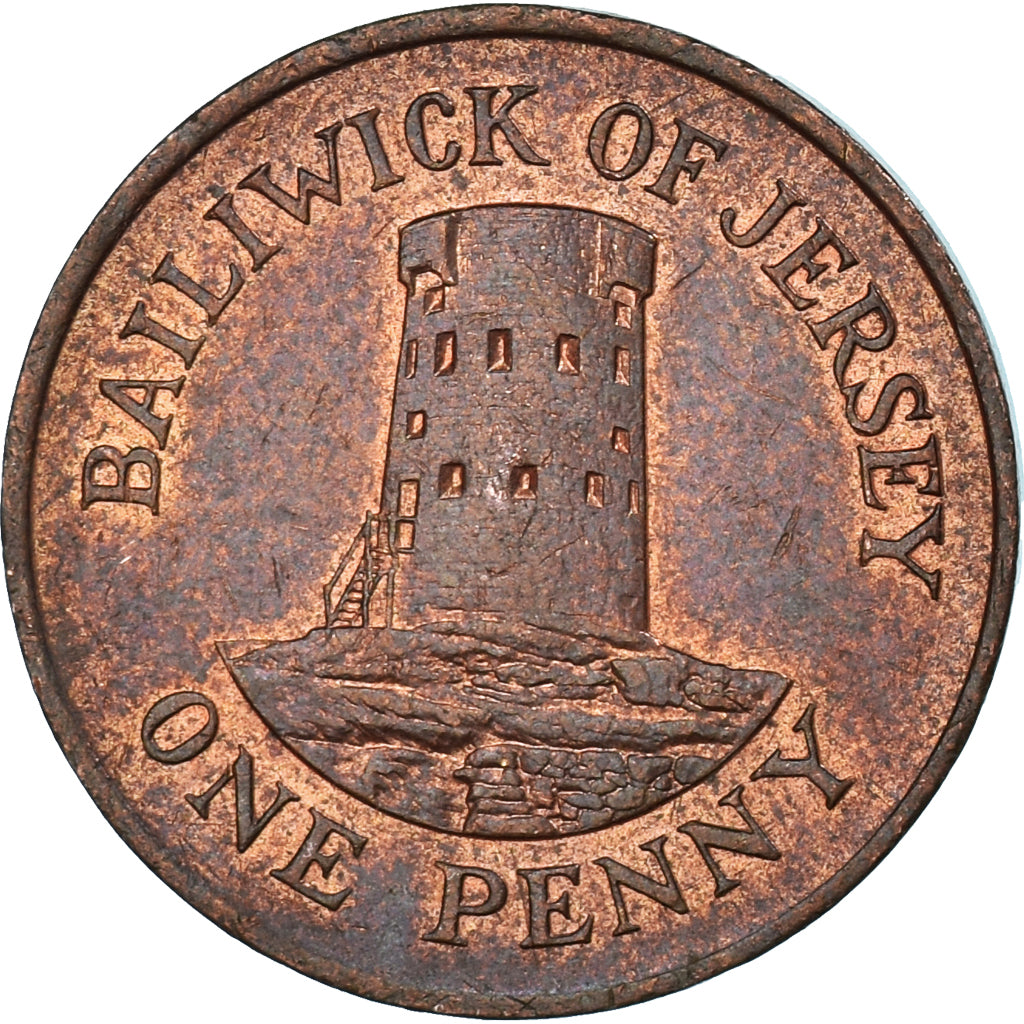 Münze, Jersey, Penny, 1986