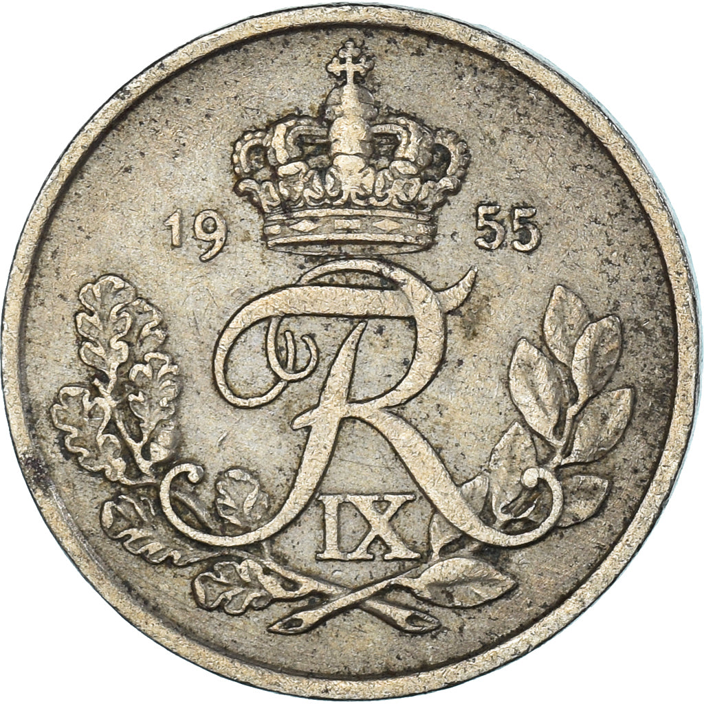 Moneda, Dinamarca, 25 Öre, 1955