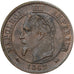 Moeda, França, Napoleon III, 2 Centimes, 1862, Bordeaux, MS(60-62), Bronze