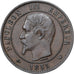 Moneta, Francja, Napoleon III, 10 Centimes, 1855, Lille, EF(40-45), Brązowy