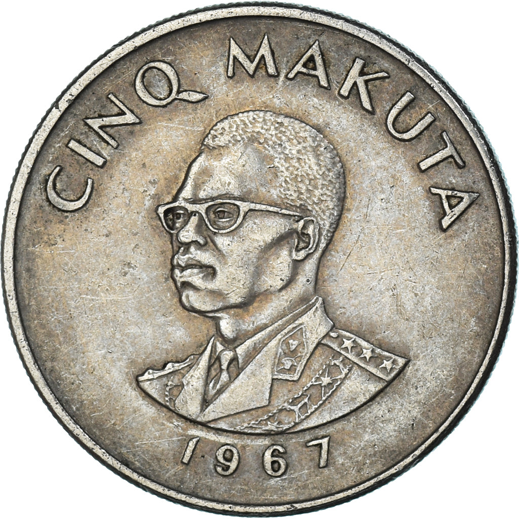 Coin, Congo, 5 Makuta, 1967