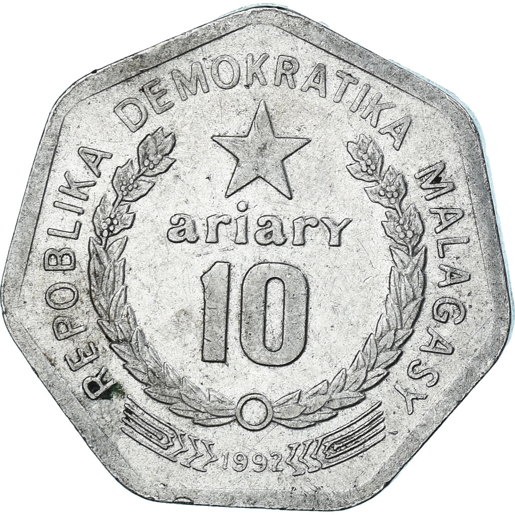 Monnaie, Madagascar, 10 Ariary, 1992