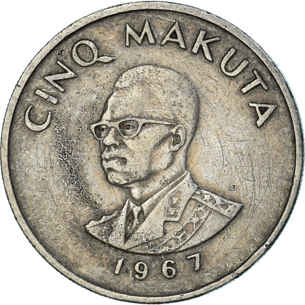 Moeda, Congo, 5 Makuta, 1967