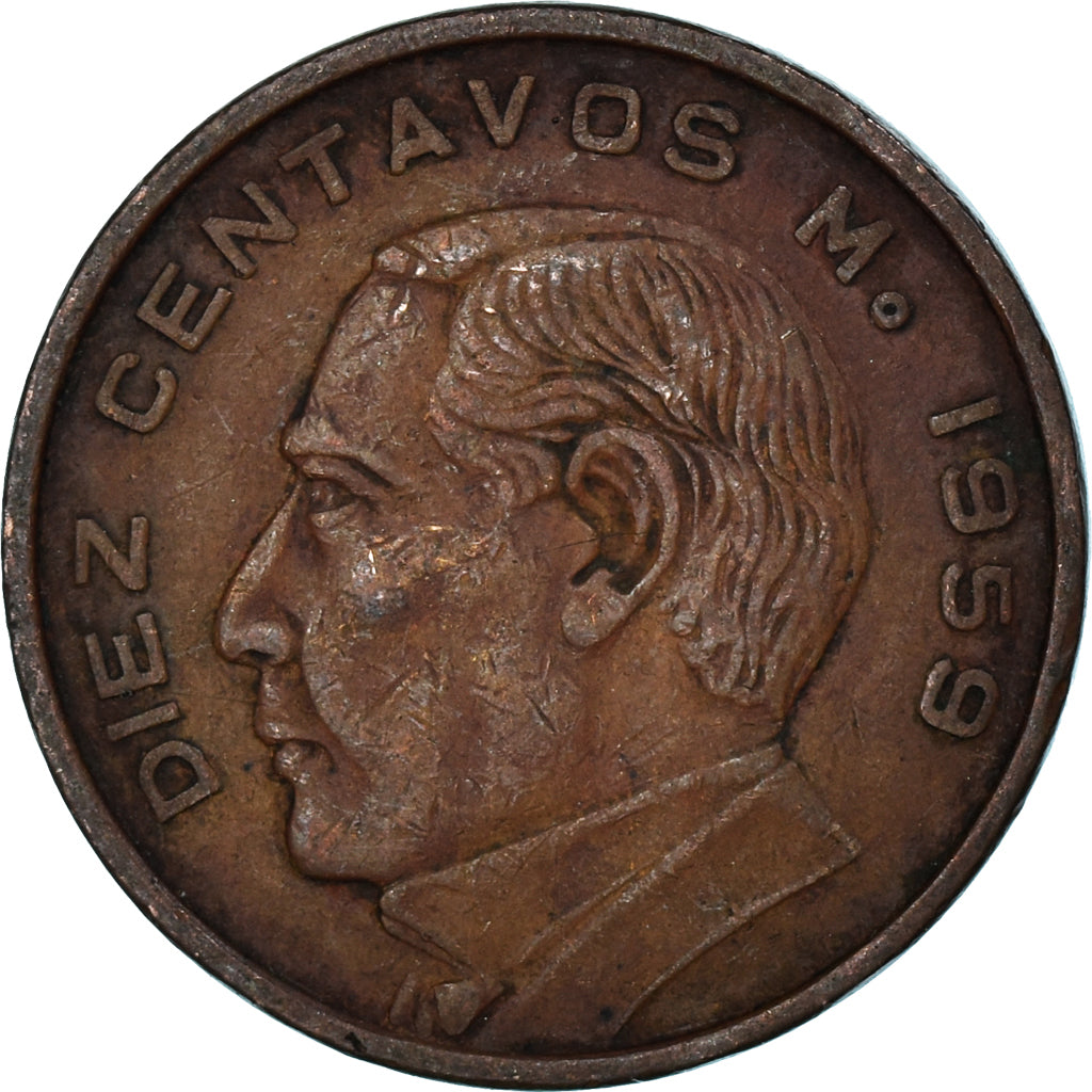 Moeda, México, 10 Centavos, 1959