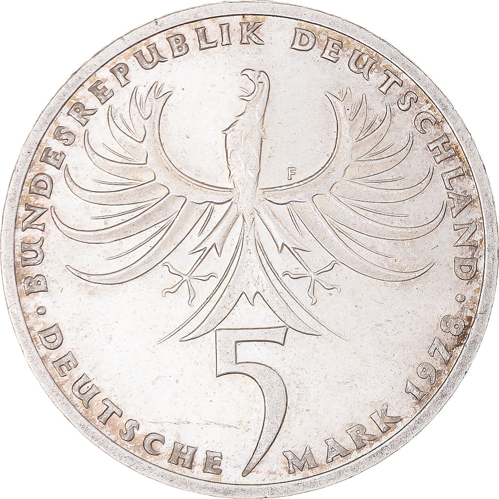 Coin, GERMANY - FEDERAL REPUBLIC, 5 Mark, 1978, Stuttgart, Germany, AU(55-58)