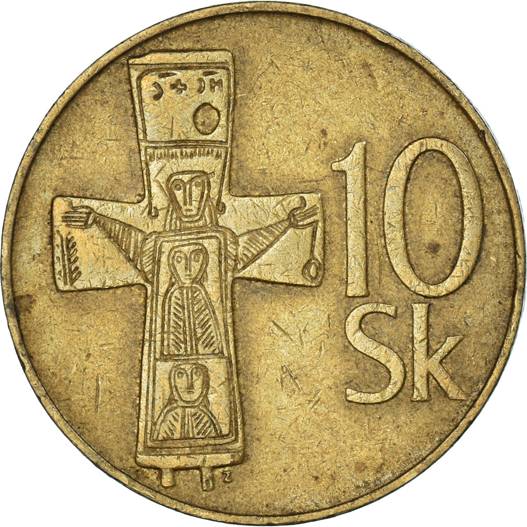 Moeda, Eslováquia, 10 Koruna, 1993