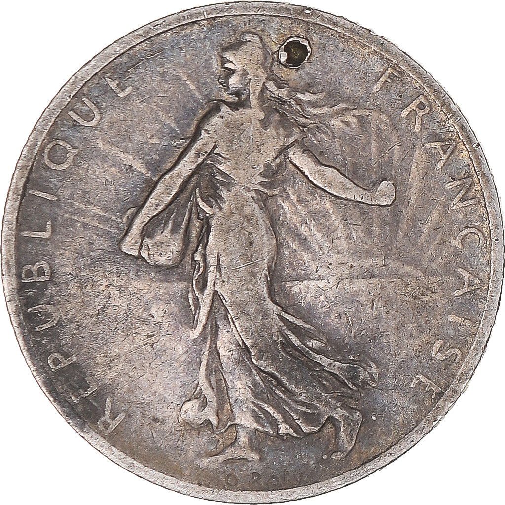 Moeda, França, Semeuse, Franc, 1901, Paris, VF(20-25), Prata, KM:844.1