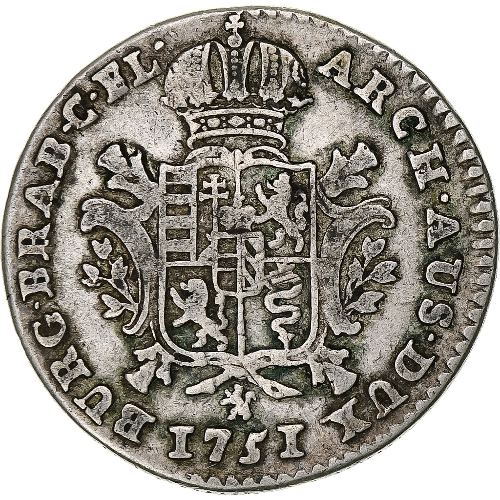 Munten, NEDERLANDS OOSTENRIJK, Maria Theresa, 1/4 Ducaton, 1751, Bruges, FR+