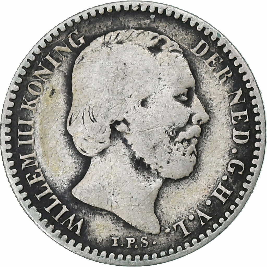 Coin, Netherlands, William III, 10 Cents, 1868, VF(30-35), Silver, KM:80