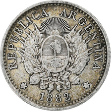 Coin, Argentina, 10 Centavos, 1882, VF(30-35), Silver, KM:26