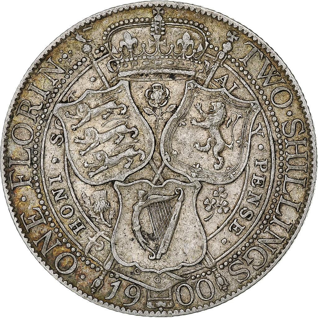 Monnaie, Grande-Bretagne, Victoria, Florin, 1900, Londres, TTB+, Argent, KM:781