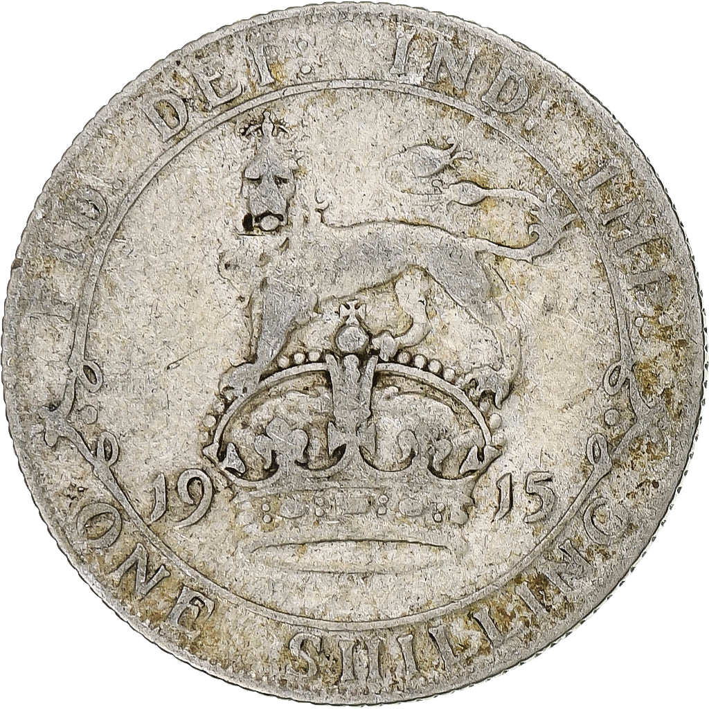 Moeda, Grã-Bretanha, George V, Shilling, 1915, British Royal Mint, VF(20-25)