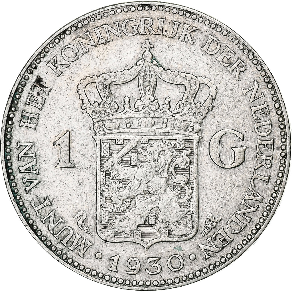 Coin, Netherlands, Wilhelmina I, Gulden, 1930, VF(30-35), Silver, KM:161.1