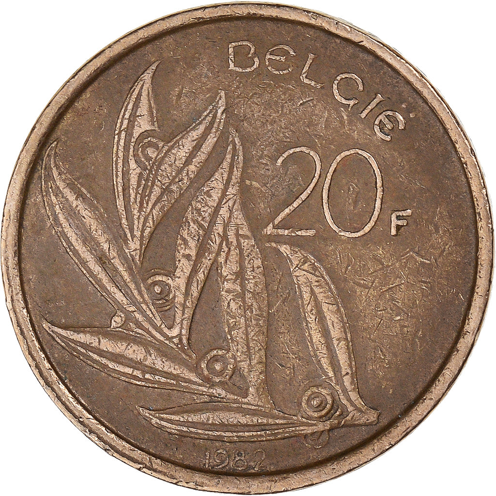 Moneta, Belgio, 20 Francs, 20 Frank, 1989
