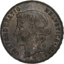 Switzerland, 5 Francs, 1892, Bern, EF(40-45), Silver, KM:34