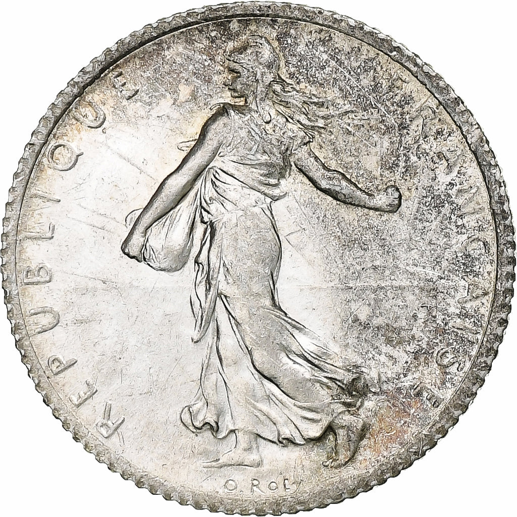 France, Semeuse, Franc, 1916, Paris, SUP+, Argent, Gadoury:467, KM:844.1, Le