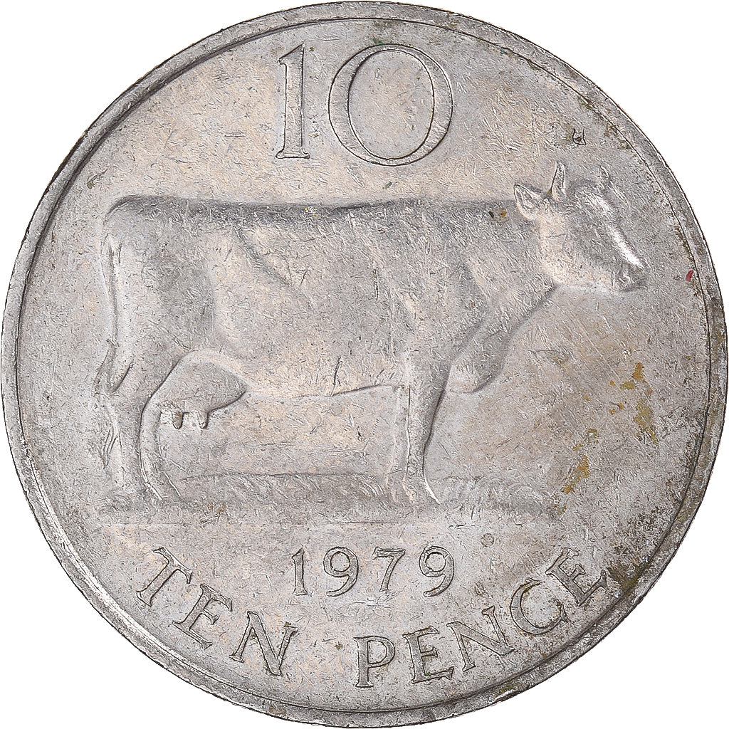 Coin, Guernsey, 10 Pence, 1979