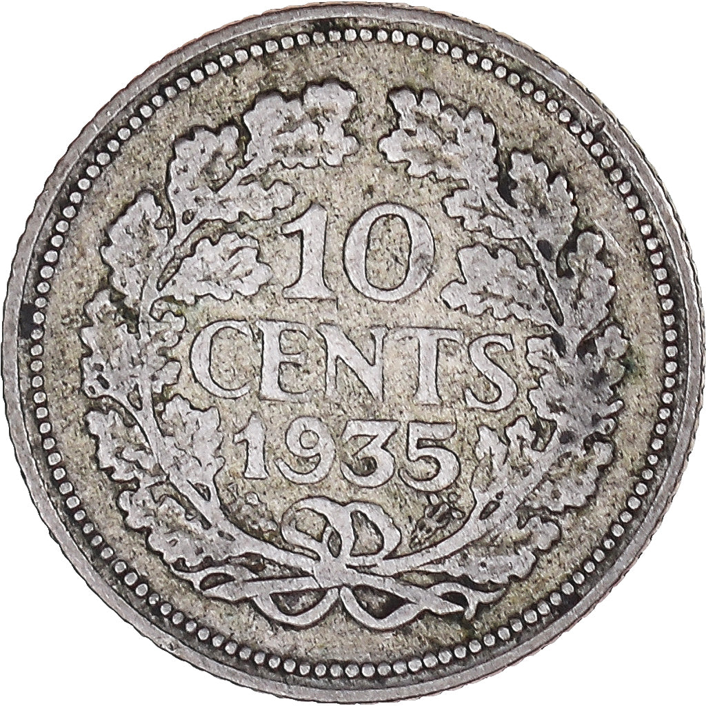 Moeda, Países Baixos, 10 Cents, 1935