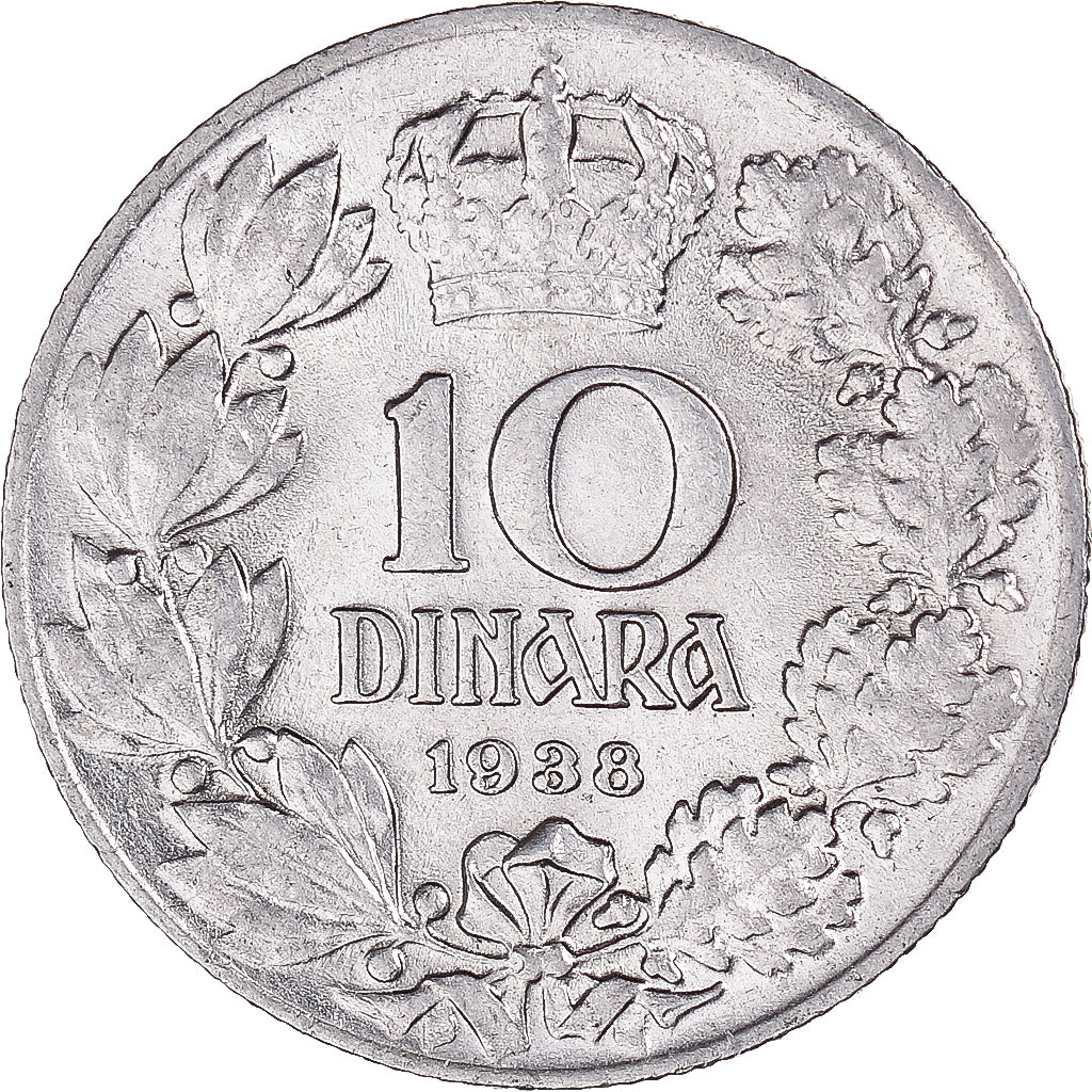 Monnaie, Yougoslavie, 10 Dinara, 1938