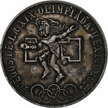 Mexico, 25 Pesos, 1968, Mexico City, AU(50-53), Silver, KM:479.1