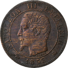 Francia, Napoleon III, Centime, 1853, Bordeaux, Bronce, MBC, Gadoury:86, Le
