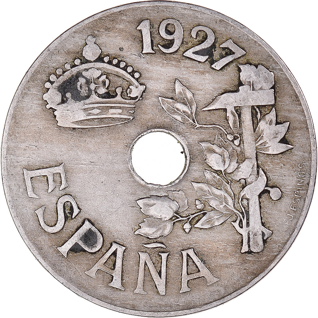 Moneta, Hiszpania, 25 Centimos, 1927
