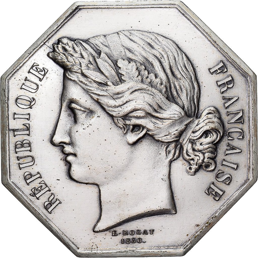 France, Token, République, Notaires de Versailles, 1978, Silver, E. ROGAT