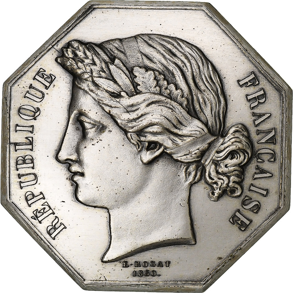 Francia, ficha, République, Notaires de Versailles, 1978, Argento, E. ROGAT