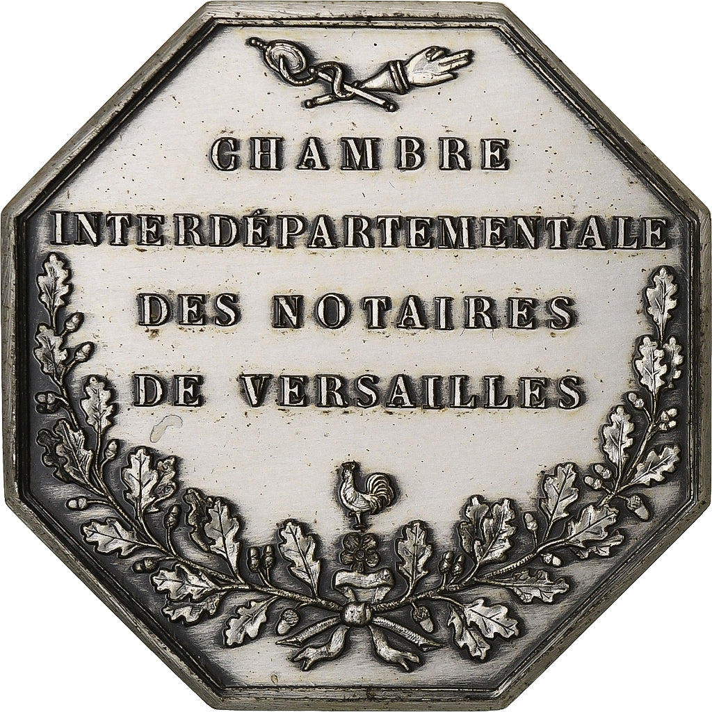 Francia, ficha, République, Notaires de Versailles, 1978, Argento, E. ROGAT