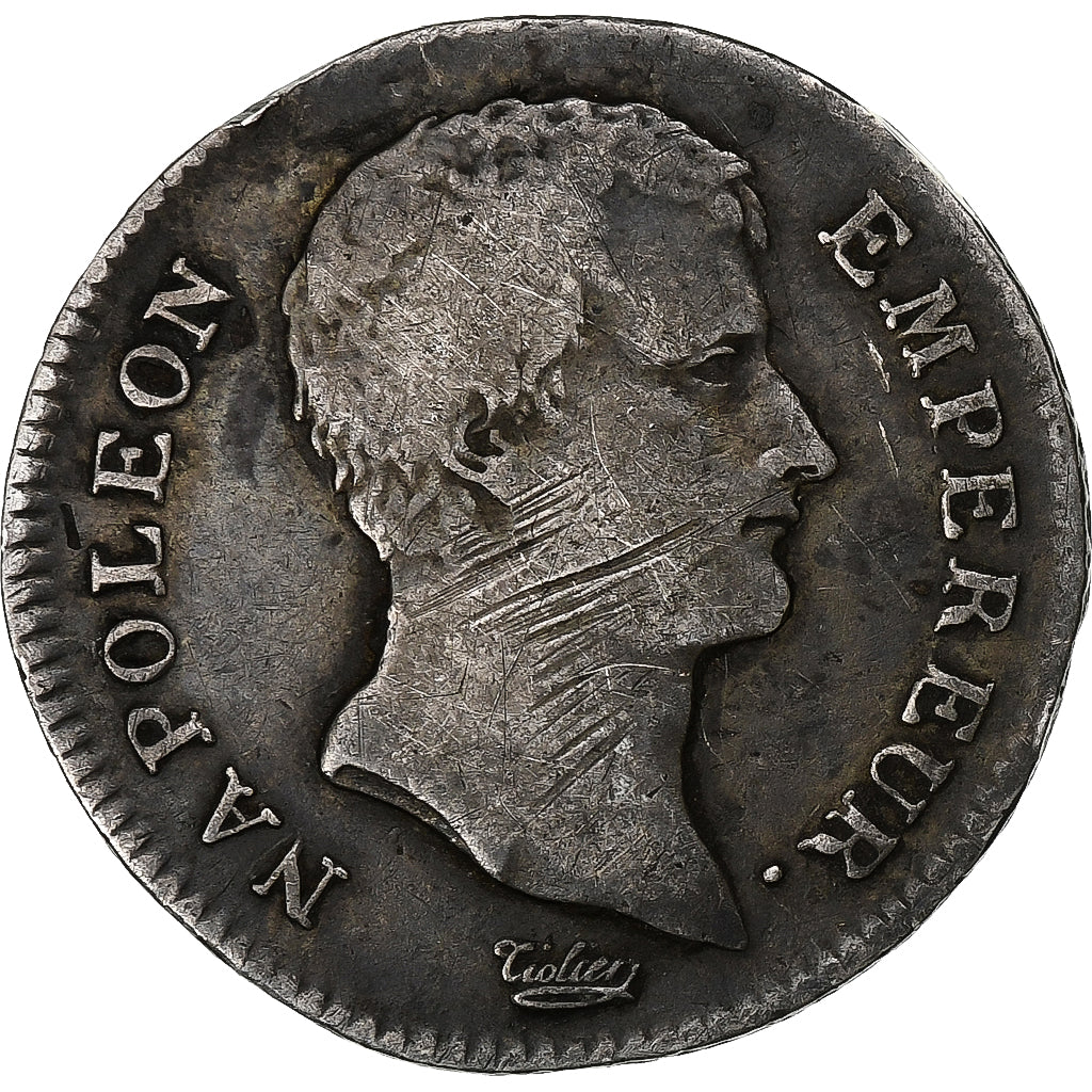 Francja, Napoleon I, Franc, AN 13, Limoges, Srebro, VF(30-35), Gadoury:443, Le