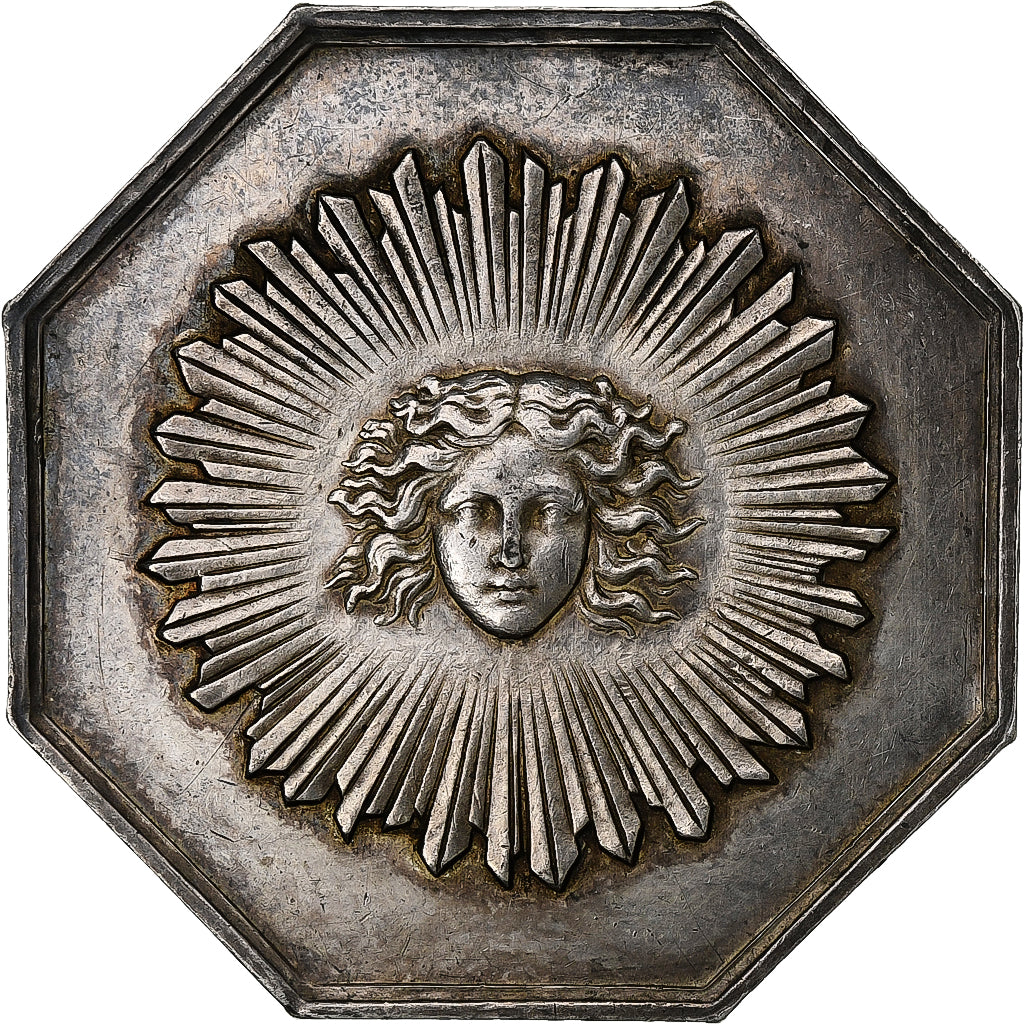 France, Token, Compagnie du Soleil, Incendie, 1829, Silver, Restrike, EF(40-45)