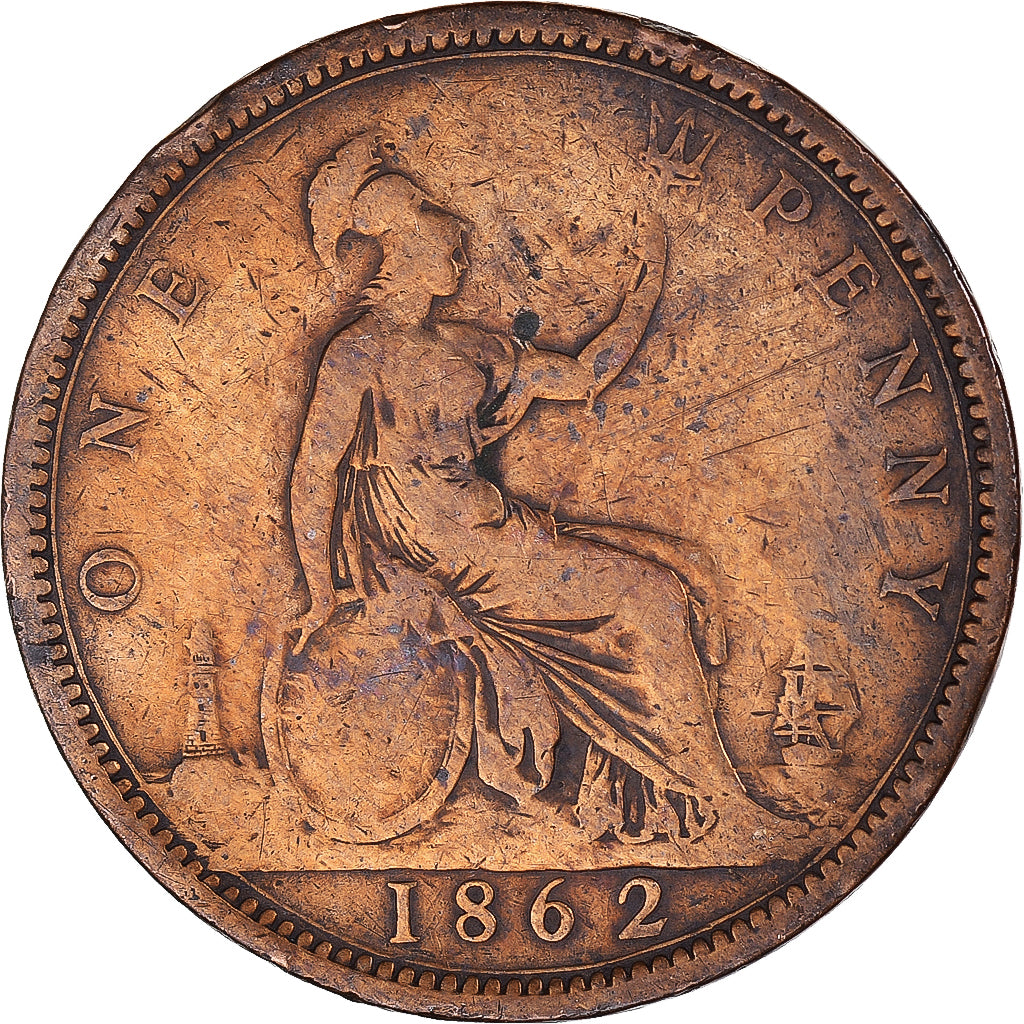 Moneda, Gran Bretaña, Penny, 1862