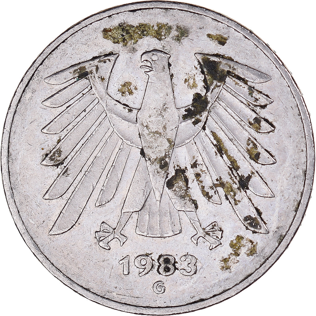Moneda, Alemania, 5 Mark, 1983