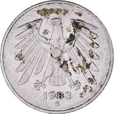 Moneda, Alemania, 5 Mark, 1983