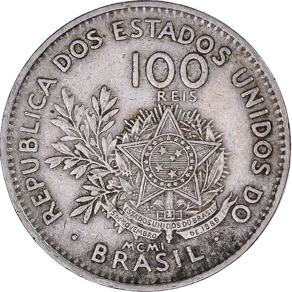 Moneta, Brasile, 100 Reis, 1889