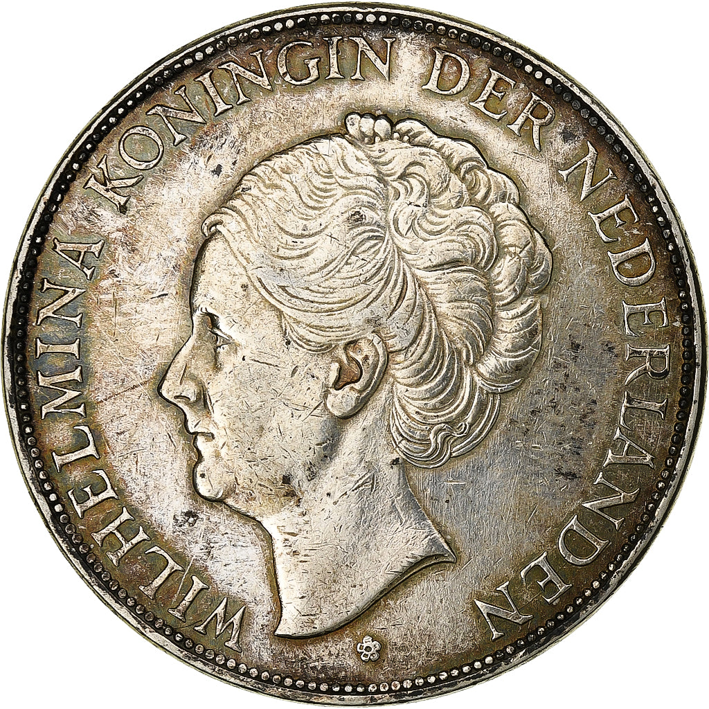 Netherlands, Wilhelmina I, 2-1/2 Gulden, 1930, Silver, EF(40-45), KM:165