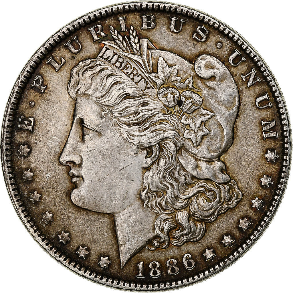 United States, Dollar, Morgan Dollar, 1886, Philadelphia, Silver, EF(40-45)